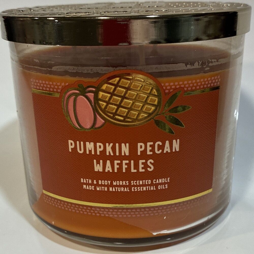 Bath & Body Works Pumpkin Pecan Waffles Scented 3-Wick Jar Candle 14.5 oz